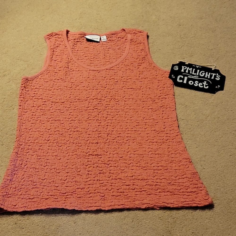 Croft & Barrow Large Sleeveless Shirt Peach